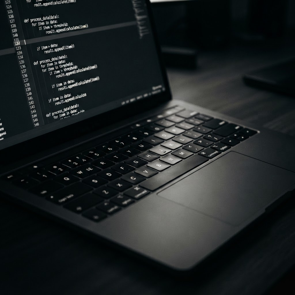 Programmcode auf einem Laptop-Bildschirm